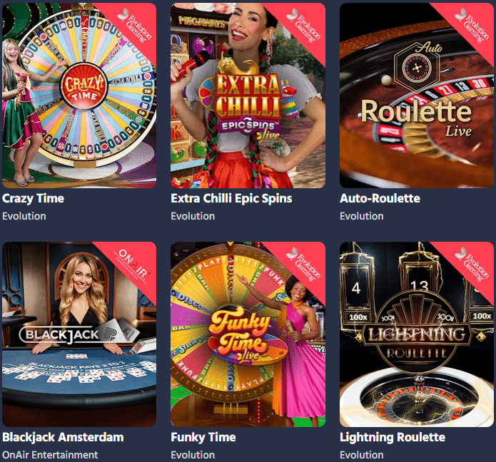 Big Boost live casino games